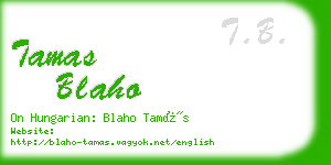 tamas blaho business card